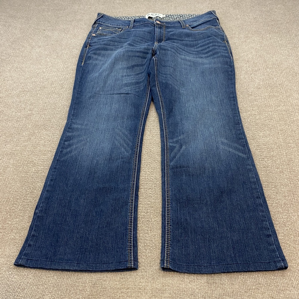 Ariat REAL Rosa Bootcut Jeans Womens 34 S Blue Med Wash Mid Rise Western Boho